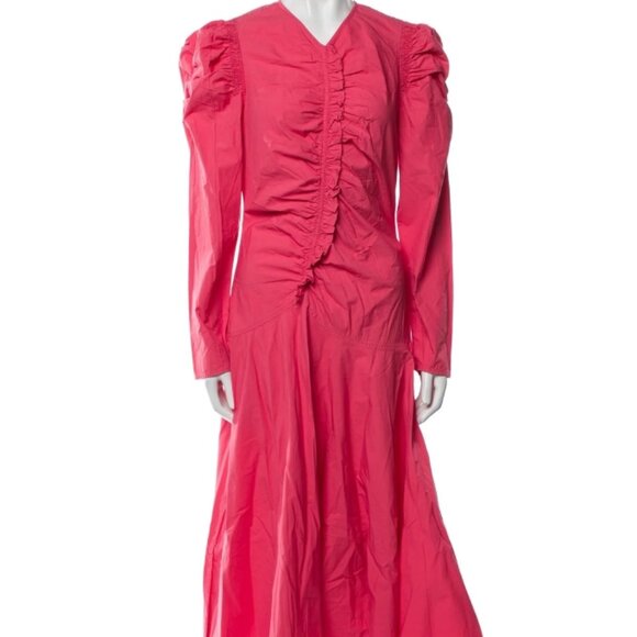 NWOT ULLA JOHNSON Priyanka Dress in Honeysuckle M $570 - Picture 10 of 12